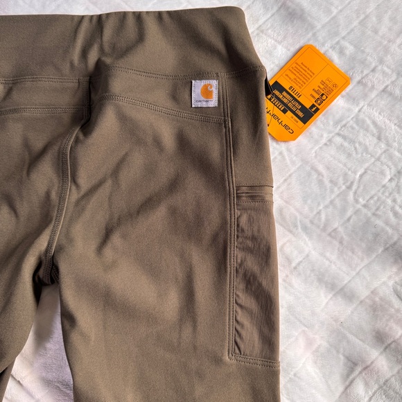 Carhartt Force Fitted Lightweight Utility Leggings - Olive Green - Size SM Tall - Picture 12 of 13